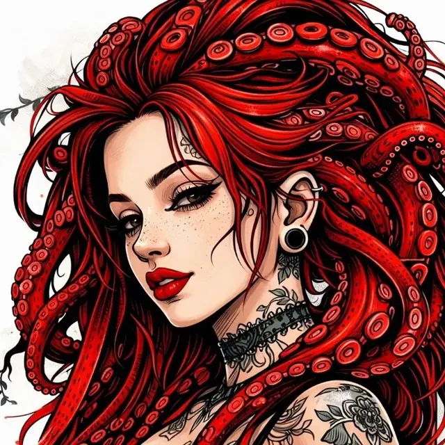 Počmáraná Dryáda OnlyFans tattoo girl