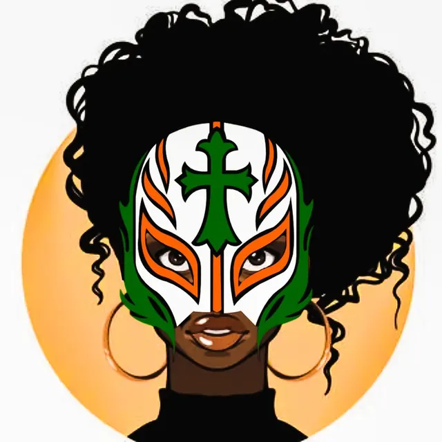 Rey Misterio Groupie OnlyFans cosplayer with curly hair